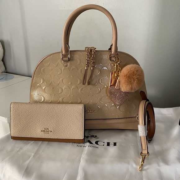 Coach embossed large Sierra satchel and wallet